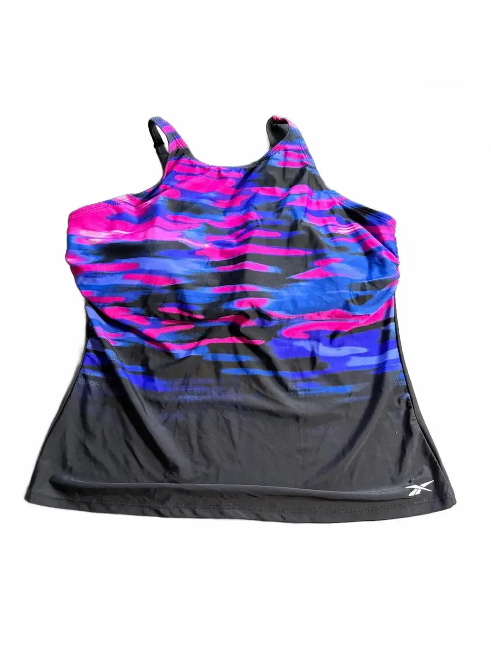 Reebok athletic pull over modest tankini swim top size 14 New